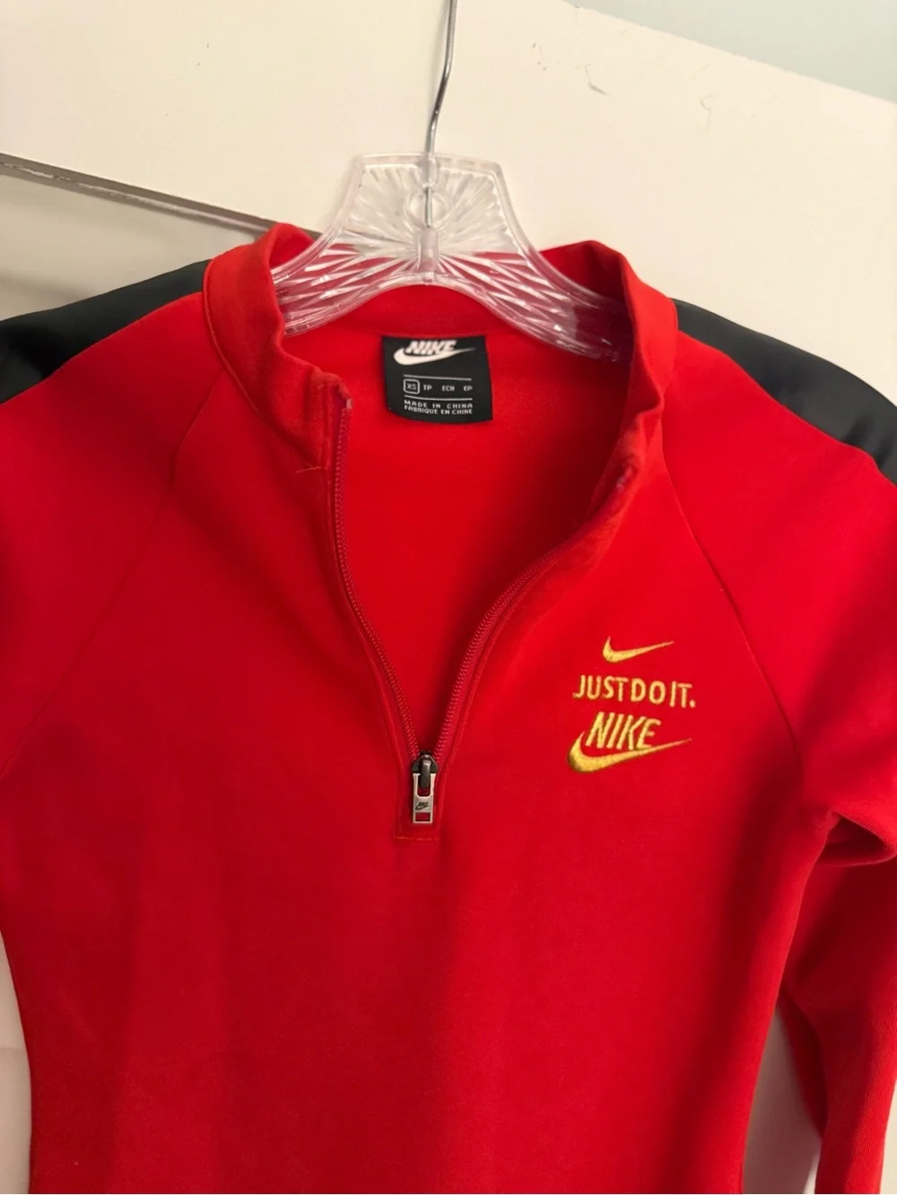 RARE Nike Red and Black Zip-Front Athletic Dress